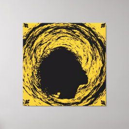 Impressão Em Tela Dourado e preto