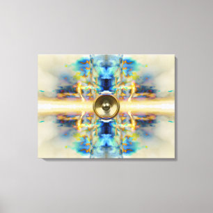Impressão Em Tela Dourado kaleidoscope música auto-falante