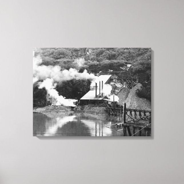 Impressão Em Tela Dourado Mine em Valdez, no Alasca, Fotografia (Frente)