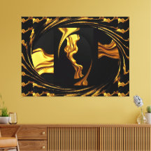 Dourado Preto Monocromático - Redemoinho Opulento