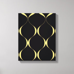 Impressão Em Tela Dourado, simples, moderno, luxuoso gráfico ondulad