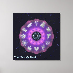 Impressão Em Tela Doze Tribos Fractais