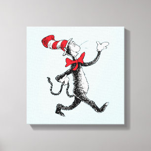 Impressão Em Tela Dr. Seuss Gato no Chapéu Passarela