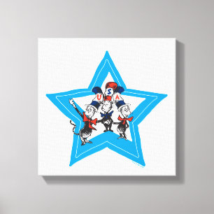 Impressão Em Tela Dr. Seuss   Gráfico Little Cats USA Hats