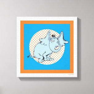 Impressão Em Tela Dr. Seuss Horton Ouve Um Quem Pontos Polka Laranja