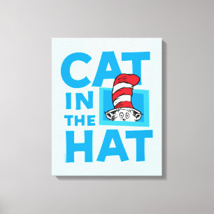 Impressão Em Tela Dr. Seuss Logotipo do Gato no Chapéu