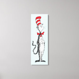 Impressão Em Tela Dr. Seuss O Gato no Chapéu de Pé Firme