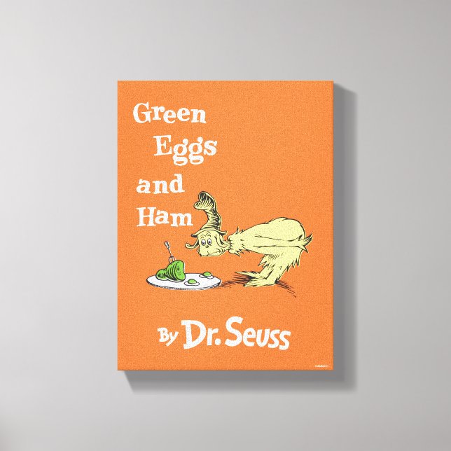 Impressão Em Tela Dr. Seuss | Ovos Verdes e Presunto (Frente)