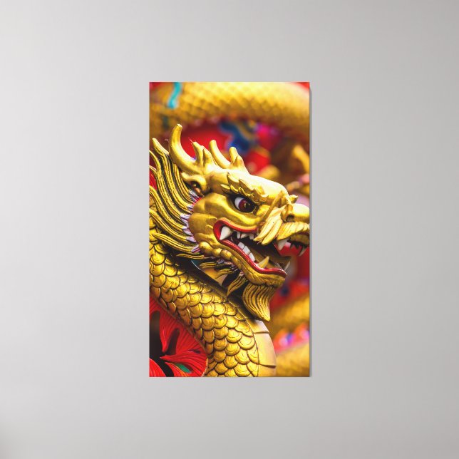 Impressão Em Tela Dragão Chinês (Frente)