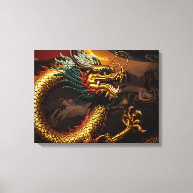 Impressão Em Tela Dragão Chinês (Frente)