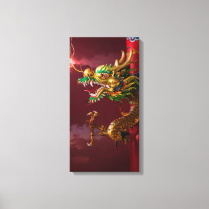Impressão Em Tela dragão chinês