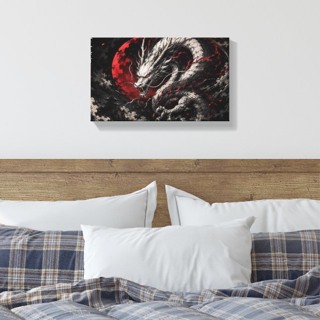 Impressão Em Tela Dragão da Lua de Sangue (Insitu(Quarto))