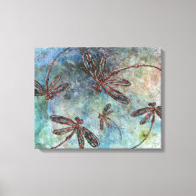 Dragões com Dobras de Bronze num Céu Mágico