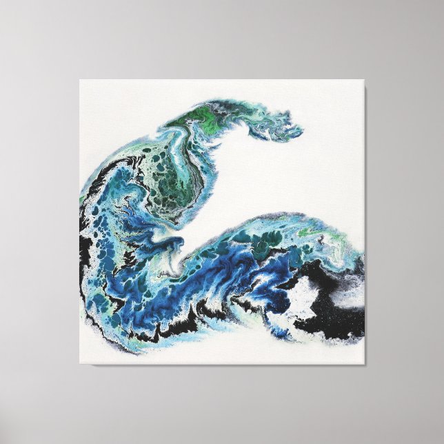 Impressão Em Tela “Dragon in the Waves – Abstract Ocean Energy Canva (Frente)