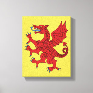 Impressão Em Tela Dragon Rampant Gules