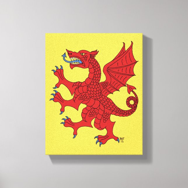 Impressão Em Tela Dragon Rampant Gules (Frente)