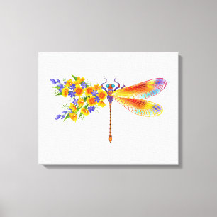 Impressão Em Tela Dragonfly Amarelo