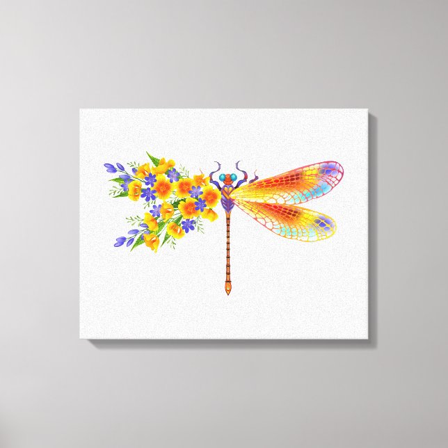 Impressão Em Tela Dragonfly Amarelo (Frente)