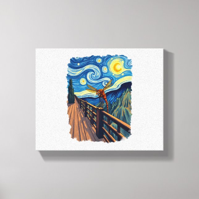 Impressão Em Tela Dragonfly Amava Dragonfly Artística (Frente)