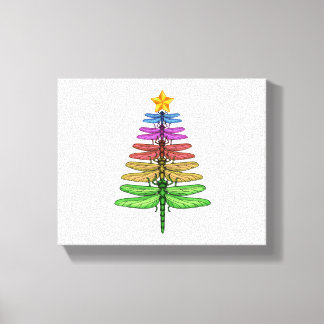Impressão Em Tela Dragonfly Árvore de Natal Insetos Lover Xmas C