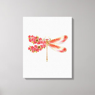 Impressão Em Tela Dragonfly com joalheria sakura