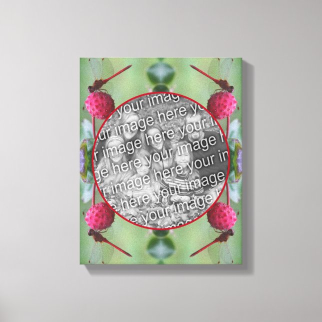 Impressão Em Tela Dragonfly Na Fruta Dogwood Crie Sua Própria Foto (Frente)