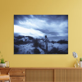 Impressão Em Tela Dramatic Sunset, Beach, Sun Dunes / New Zealand