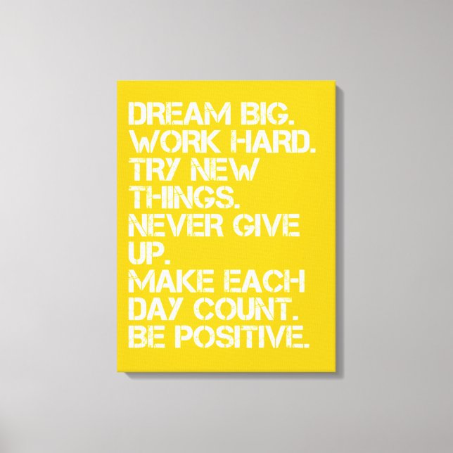 Impressão Em Tela Dream Big Inspirational - 18" x 24" (Frente)