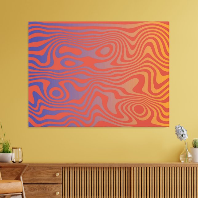 Impressão Em Tela Dream Flow l Abstract Trippy Pattern - No. 01 (Insitu(Sala de estar))