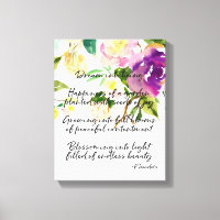 Dream Poem Watercolor Purple Floral