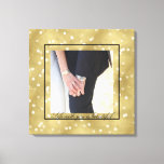 Impressão Em Tela Dreamy Dourado Bokeh Confetti Foto Personalizada<br><div class="desc">O Dourado Sonho Bokeh Confetti glitzy glam com sua foto e palavras personalizadas ou deixa o texto: A vida com você é um belo sentimento romântico (para que a imagem ajustado como o exemplo.. use uma imagem quadrada)</div>