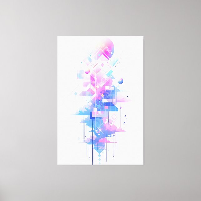 Impressão Em Tela Dreamy Geometric Skyscape (Frente)