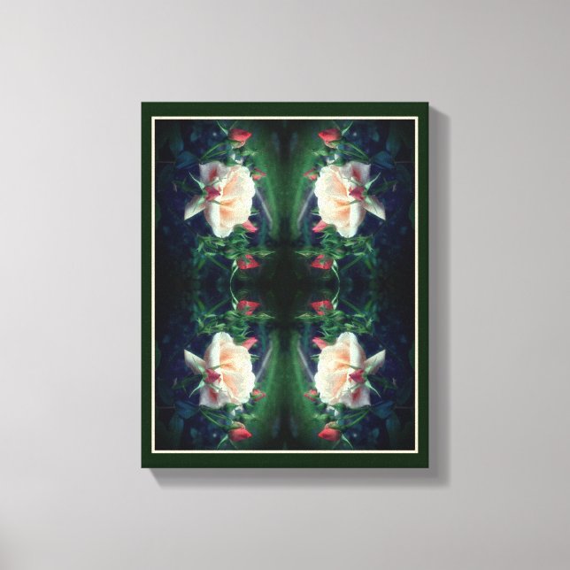 Impressão Em Tela Dreamy Peach Rosa and Buds Abstrato (Frente)