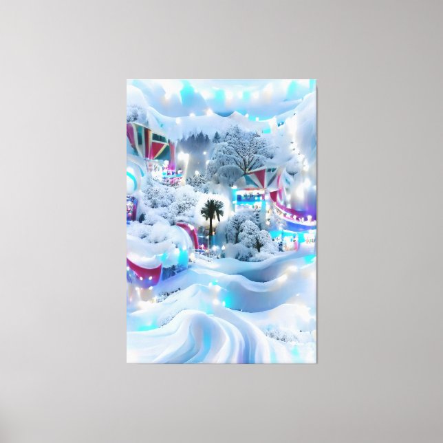Impressão Em Tela Dreamy Winter Wonderland Lights (Frente)