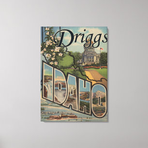 Impressão Em Tela Driggs, letra ScenesDriggs de IdahoLarge,