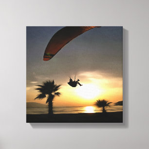 Impressão Em Tela Dropzone Em Dusk Adventure Paraglider Art