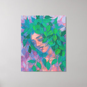 Impressão Em Tela Dryad Tree Spirit Green deixa surreal fantasia de 