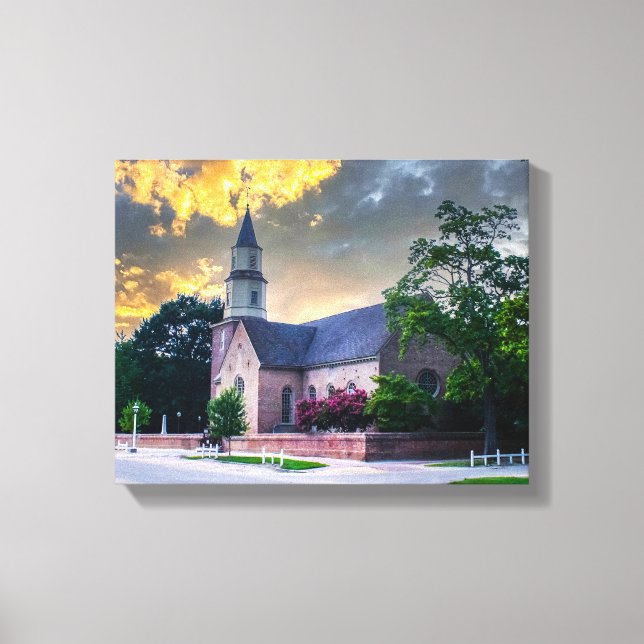Impressão Em Tela DSC02400-2-Bruton Parrish Church, no Sunset (Frente)
