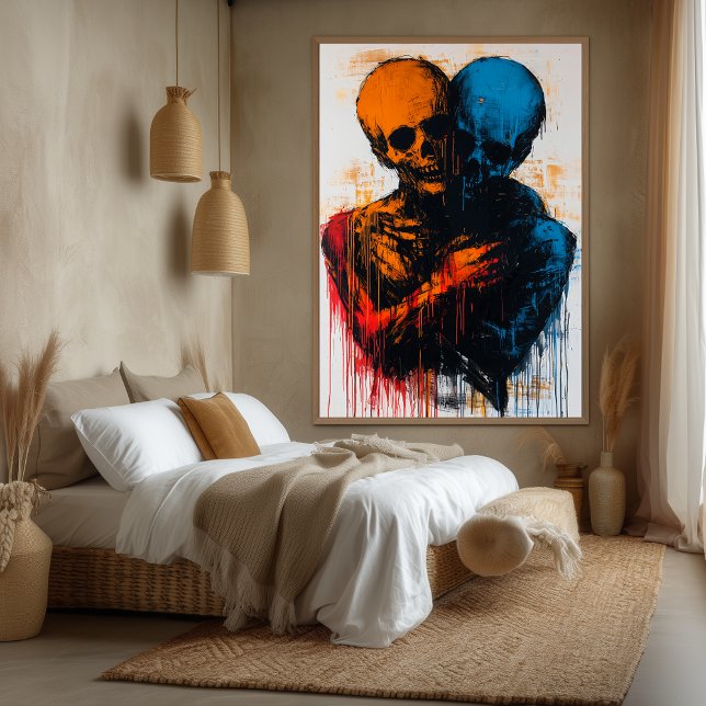 Impressão Em Tela Dualidade da Arte Expressionista Contemporânea das (Criador carregado)