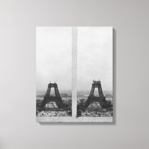 Impressão Em Tela Duas ideias da construção do Eiffel