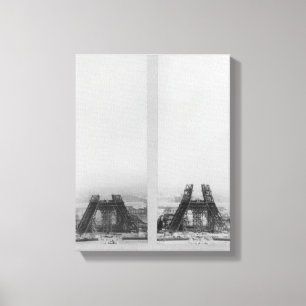 Impressão Em Tela Duas ideias da construção do Eiffel