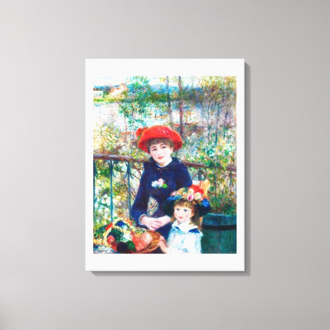 Impressão Em Tela Duas Irmãs (no terraço) (1881) (Frente)