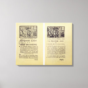 Impressão Em Tela Duas páginas de La Grande Colere de Pere