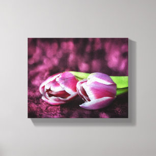 Impressão Em Tela Duas tulipas rosa