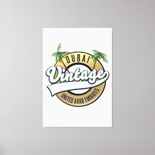 Impressão Em Tela Dubai Vintage Emirados Árabes Unidos 