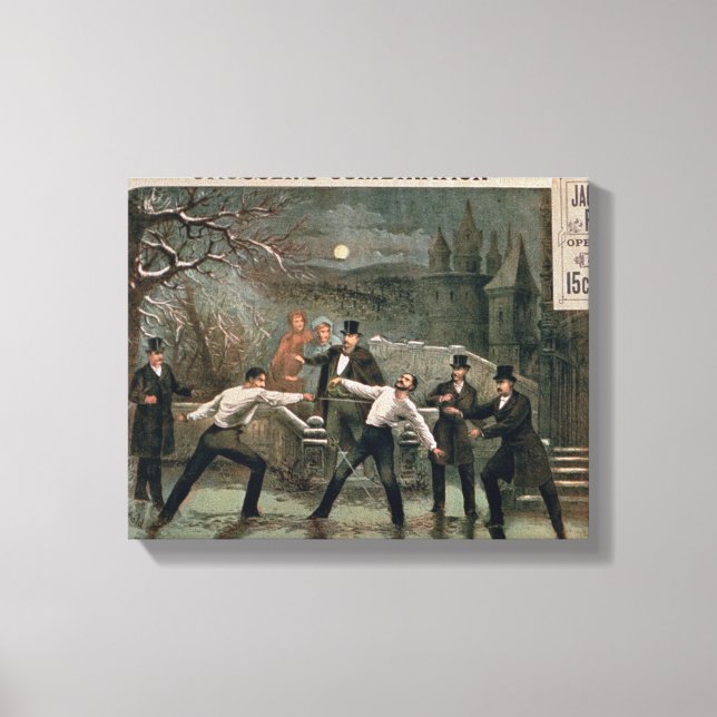 Impressão Em Tela "Duel in the Snow", poster de "The Banker's Daugh (Frente)