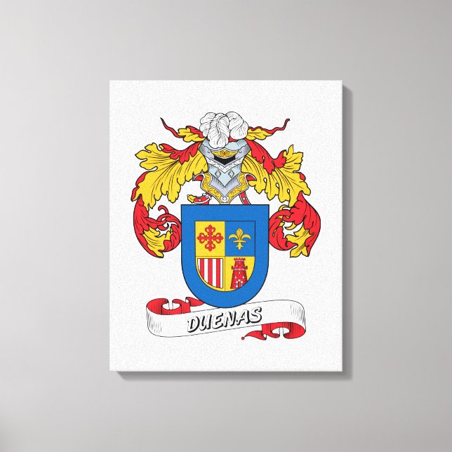 Impressão Em Tela Duenas Family Crest (Frente)