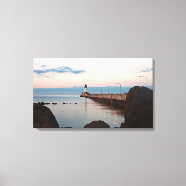 Impressão Em Tela Duluth Harbor North Pier Light (Frente)
