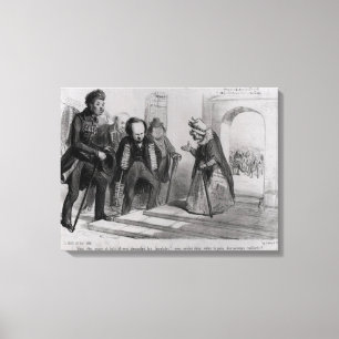 Impressão Em Tela Dumas, Hugo e Balzac procurando sua admissão