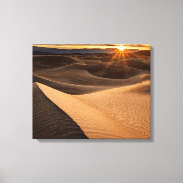 Impressão Em Tela Dunas de Areia Dourada, Vale da Morte, CA (Frente)